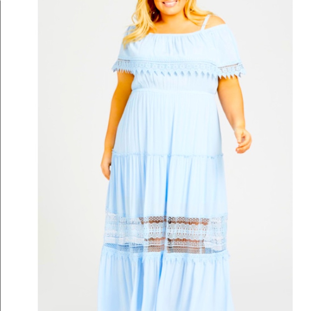 Lace trim dress